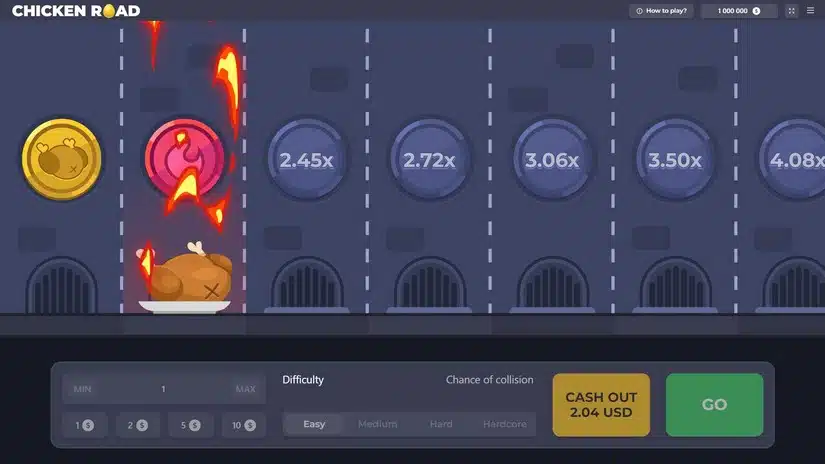 Anpassen der Schwierigkeitsgrade in Chicken Road 2.0.
